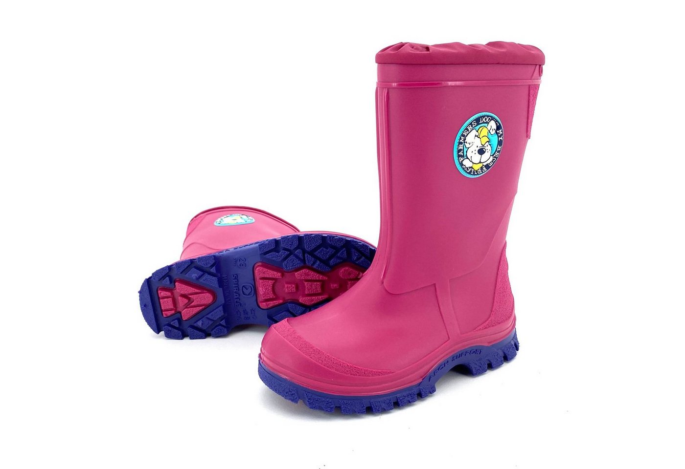 heimtexland Premium Kinder Gummistiefel gefüttert Regenstiefel Gummistiefel (Typ880, Rosa) Arch Support Sohle I rosa Gr. 30