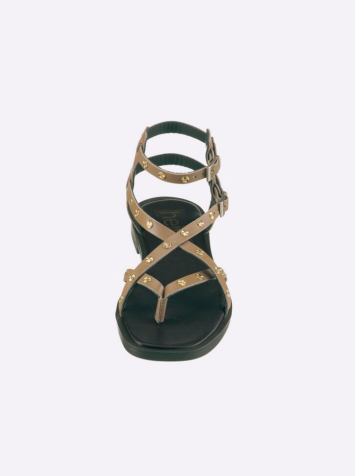 heine Sandale Sandalette (gold/grün)