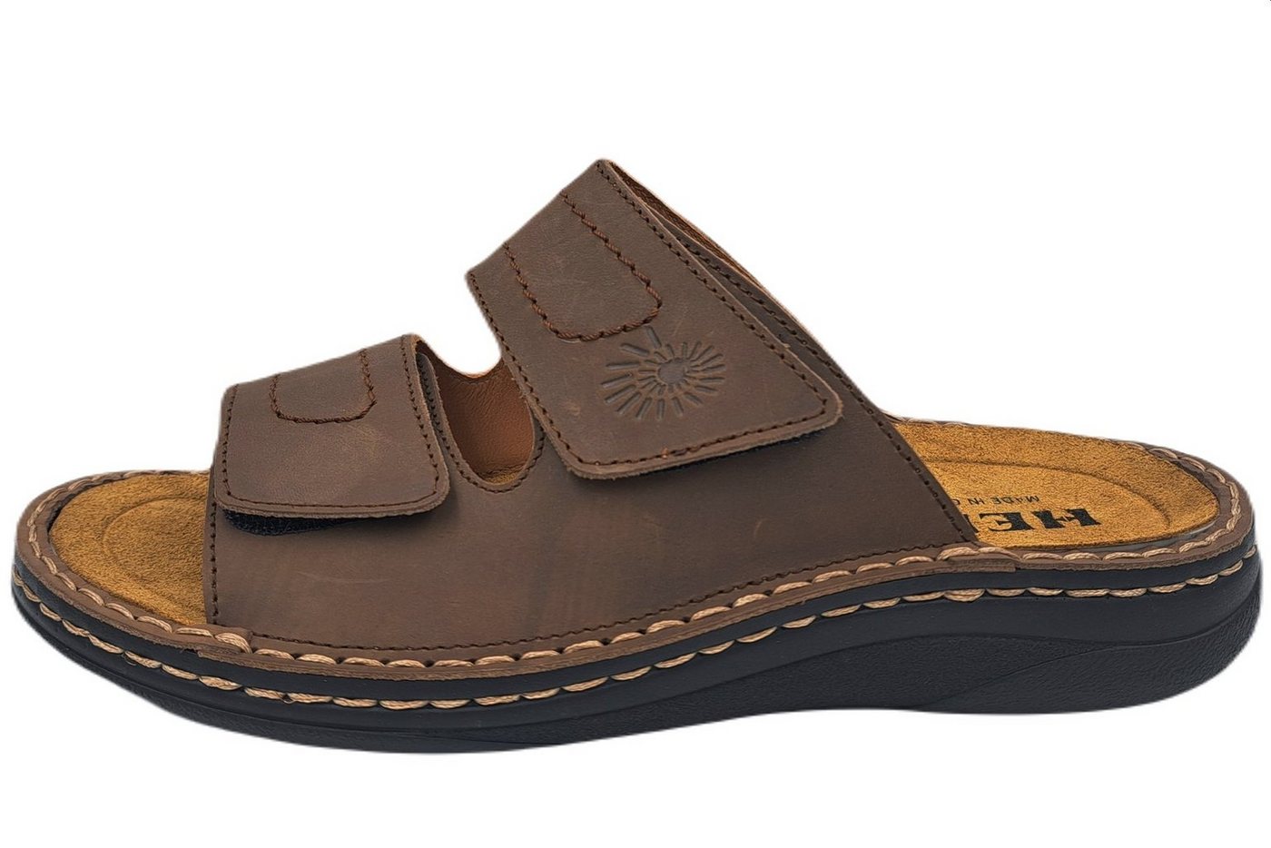 Helix Herren Pantolette mit loser Einlage (braun)