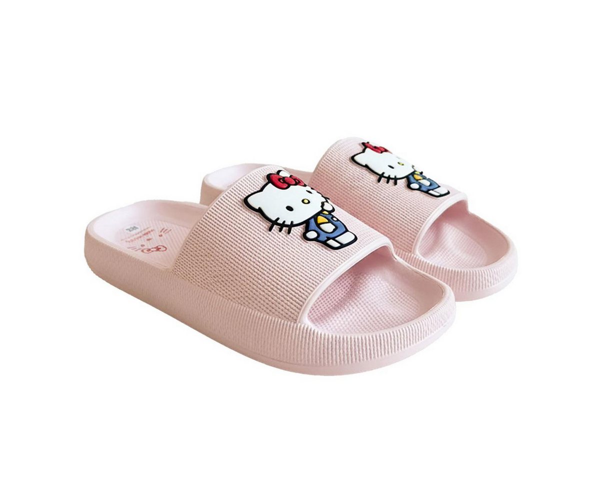 Hello Kitty Sommerschuhe Damen Flip Flops für Ferien Strand und Garten Hausschuh (Packung)