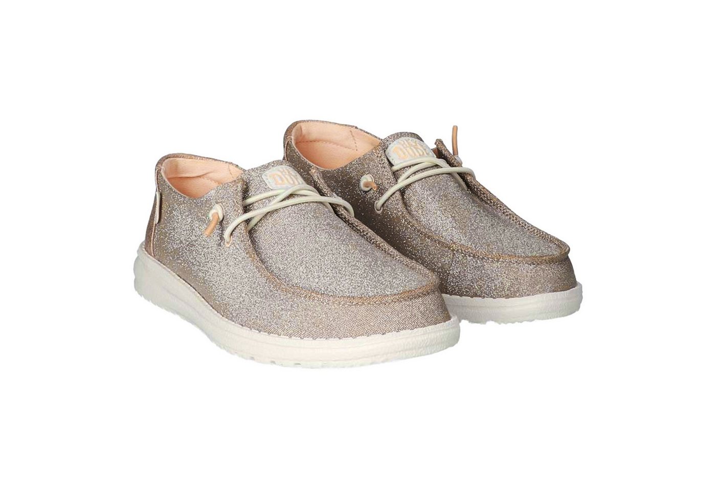 Hey Dude Wendy Metallic Sparkle Slip-On Sneaker mit Ziernähten