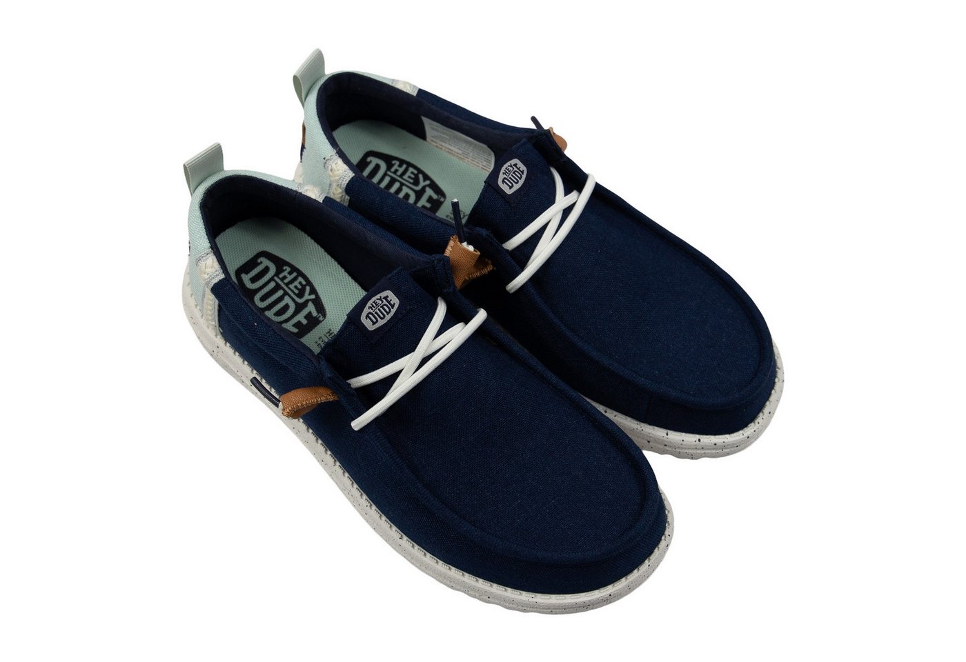 Hey Dude Wally Craft Linen Slip-On Sneaker mit Ziernähten (blau/bunt)