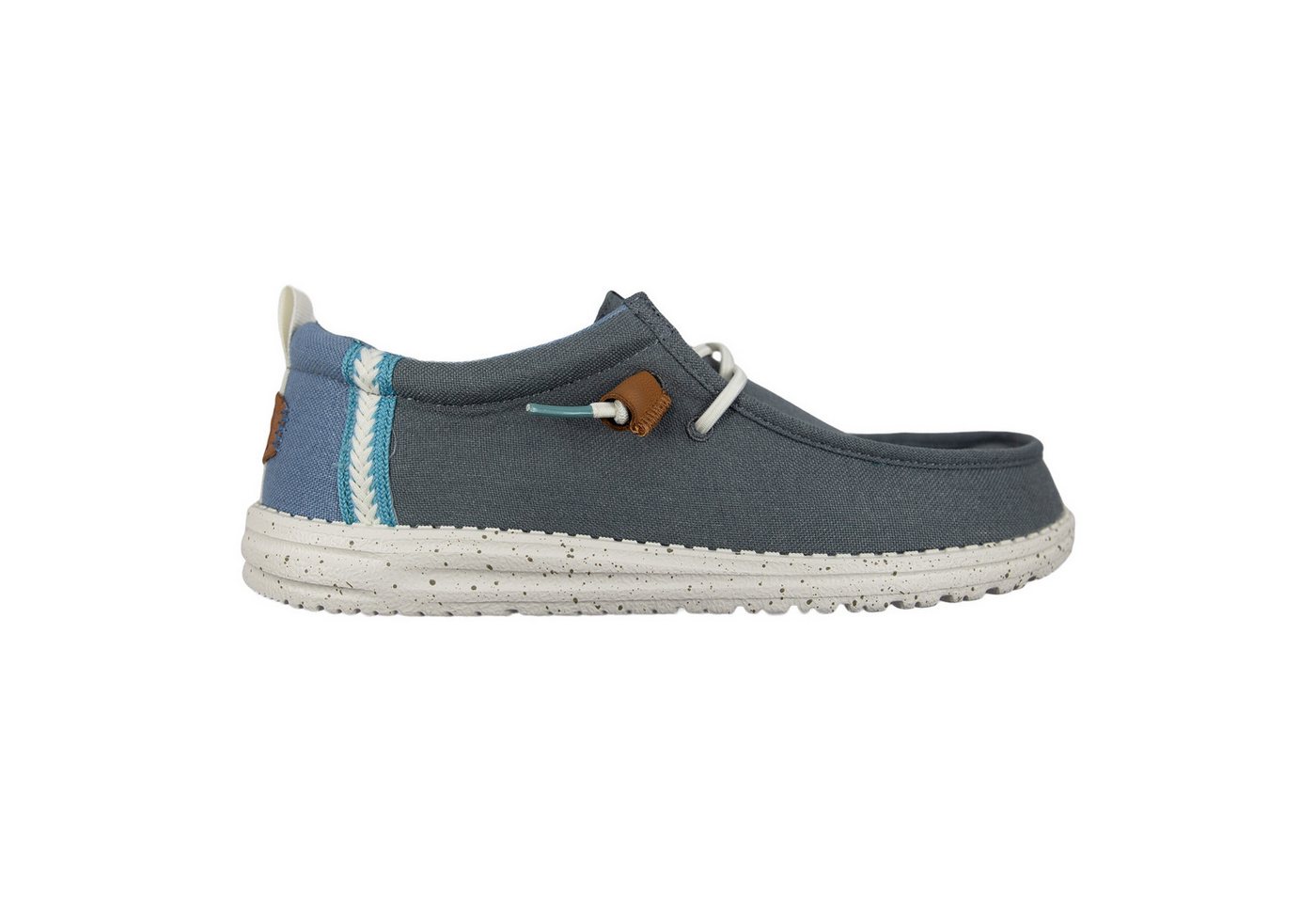 Hey Dude Wally Craft Linen Slip-On Sneaker mit Ziernähten (grau)