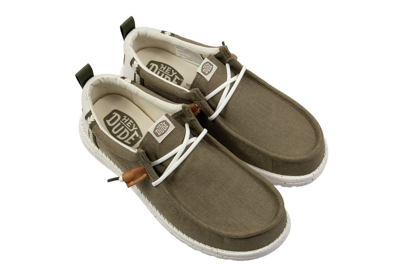 Hey Dude Wally Craft Linen Slip-On Sneaker mit Ziernähten