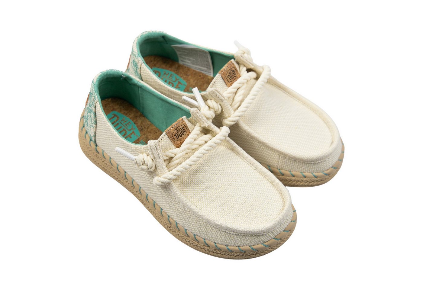 Hey Dude Wendy Espadrille Hibiscus Slip-On Sneaker mit Ziernähten