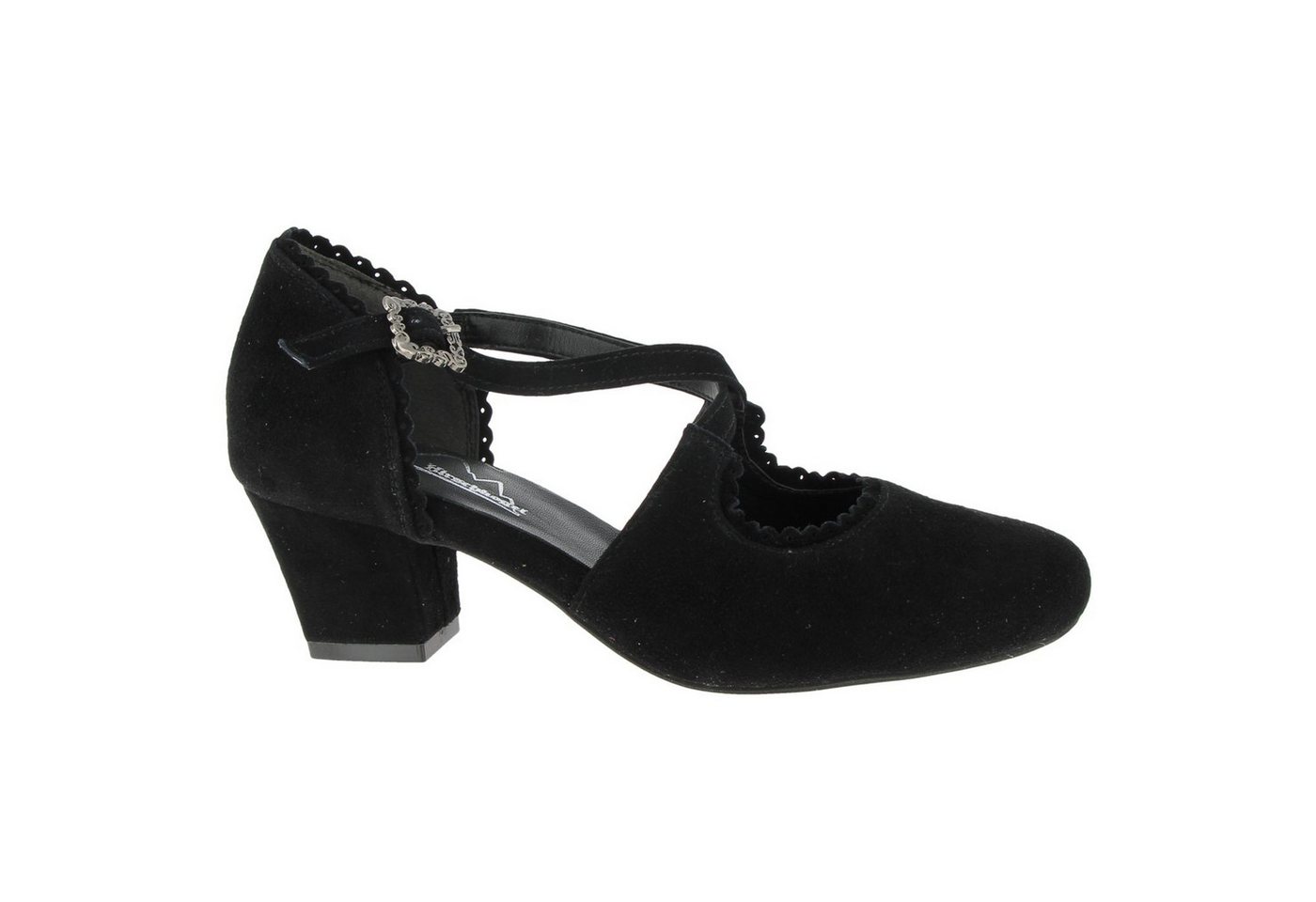 Hirschkogel Trachten Pumps Damen Schwarz ? Dirndl Schuhe Absatz Pumps (schwarz)
