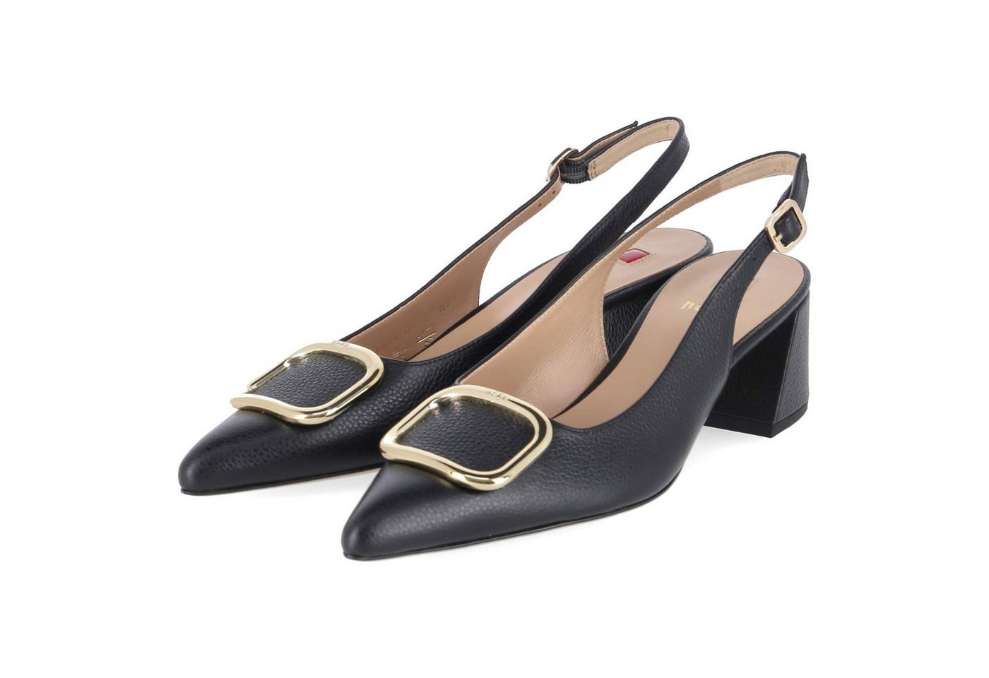 Högl 11046230100 Damen Glattleder schwarz Slingpumps