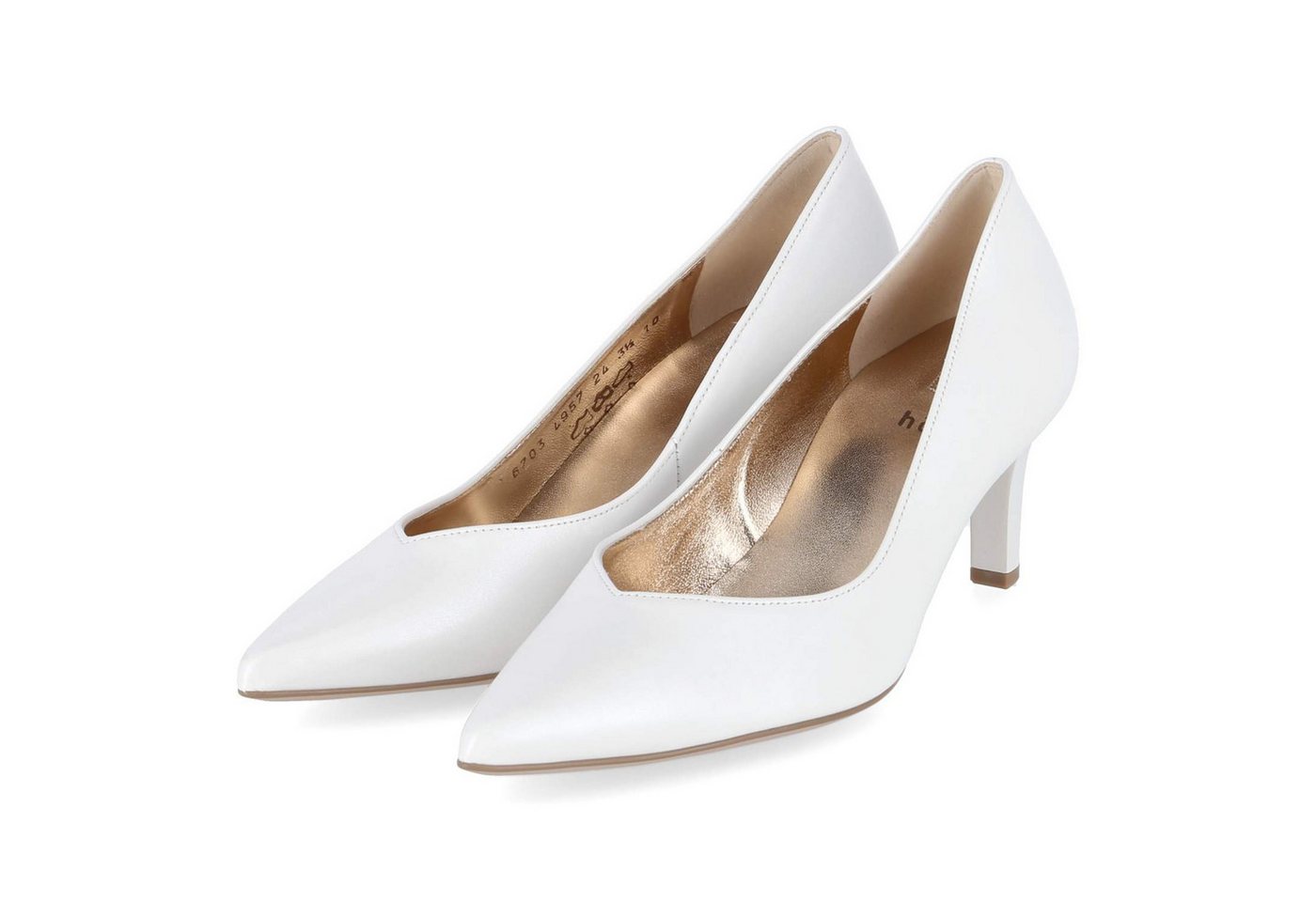 Högl 11867030300 Damen Glattleder weiss Keilpumps