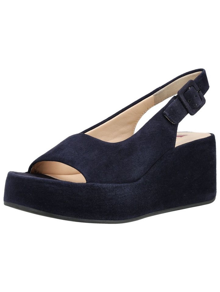 Högl Sandalen Veloursleder Keilsandalette (blau)