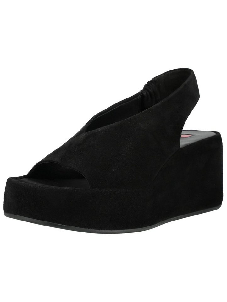 Högl Sandalen Veloursleder Keilsandalette (schwarz)