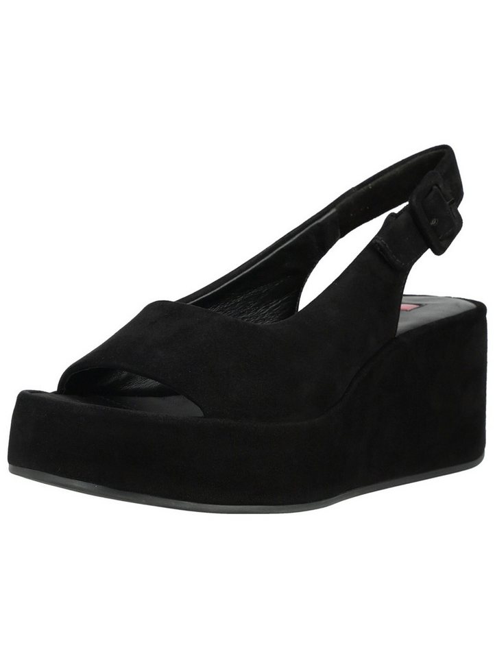 Högl Sandalen Veloursleder Keilsandalette (schwarz)