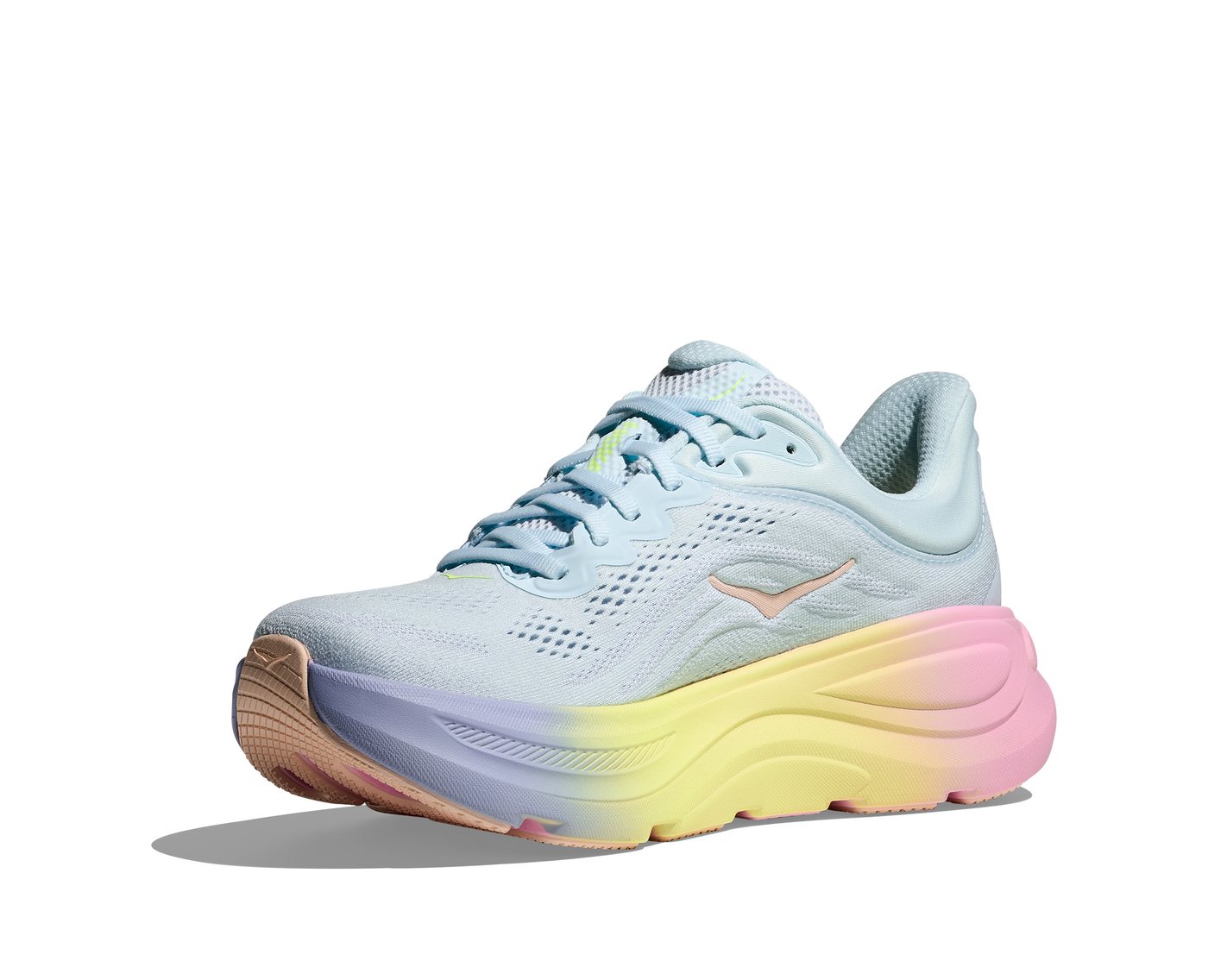 Hoka One One BONDI 9 Laufschuh atmungsaktives Mesh-Obermaterial, Laufsohle aus Gummi und EVA (blau)