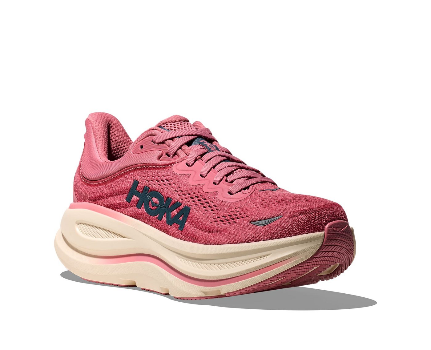 Hoka One One BONDI 9 Laufschuh für mehr Dämpfung (LINGONBERRY / CRANBERRY)