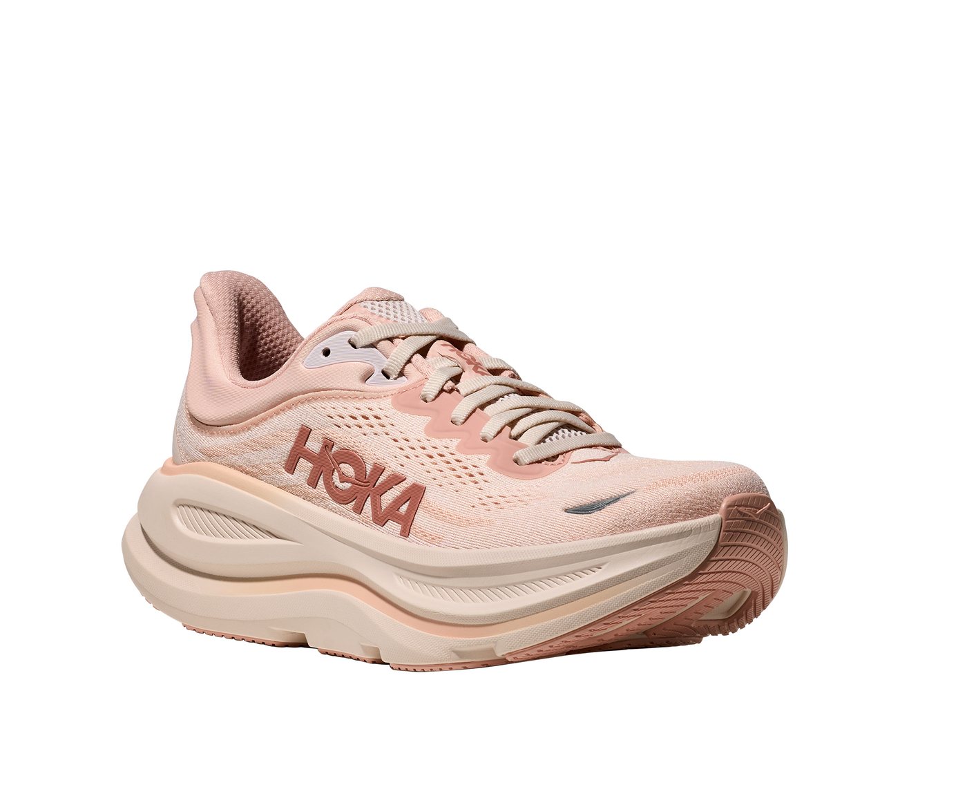 Hoka One One BONDI 9 Laufschuh für mehr Dämpfung (ROSE LATTE / ROSE CREAM)