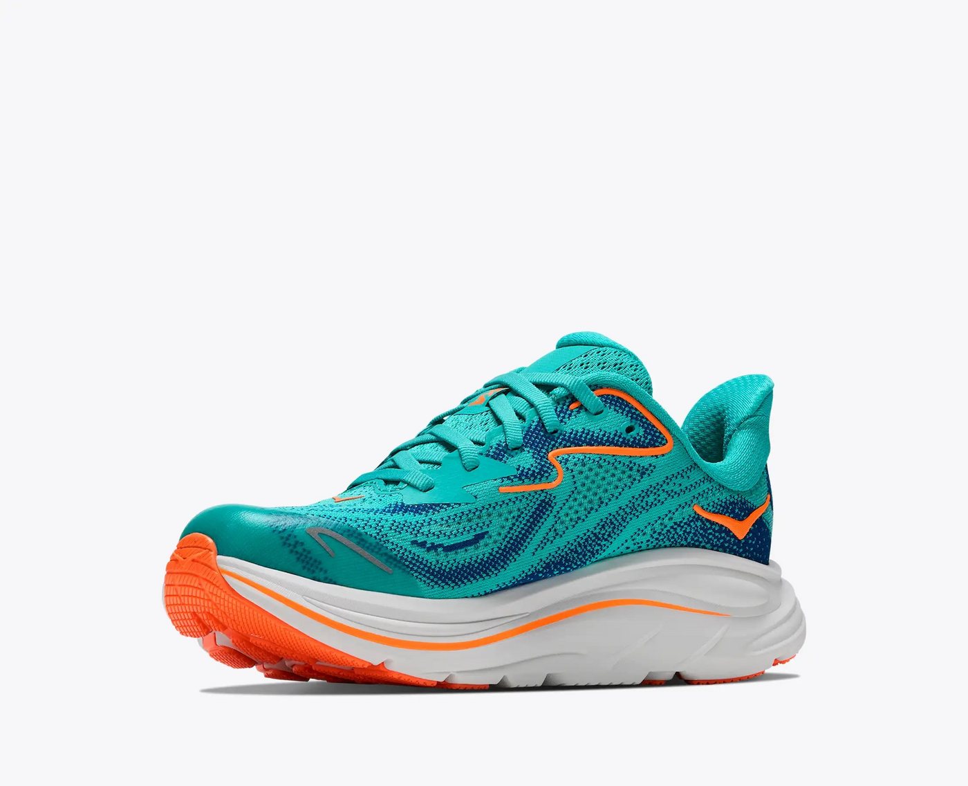 Hoka One One Clifton 10 Big Kids Laufschuh mit EVA-Dämpfungstechnologie, atmungsaktives Obermaterial
