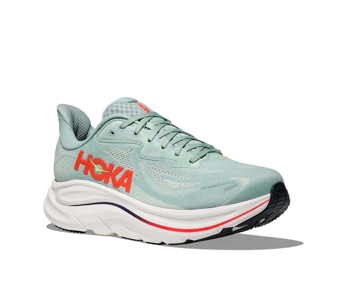 Hoka One One CLIFTON 10 Laufschuh (SAGE / NEON FLAME)