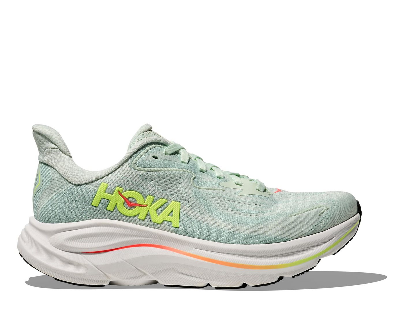 Hoka One One HOKA W CLIFTON 10 SEA GLASS, NEON FLAME Laufschuh (grün)