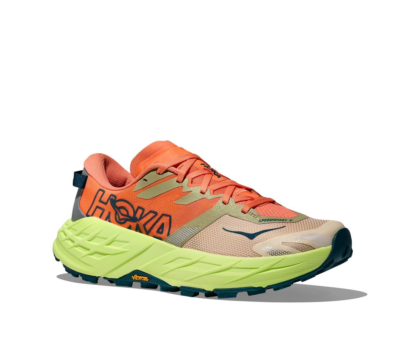 Hoka One One SPEEDGOAT 7 Trailrunningschuh (PERSIMMON / NEON YUZU)