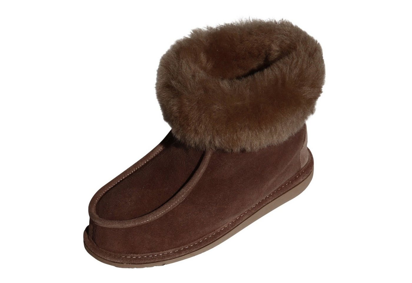 Hollert Hüttenschuhe Unisex Hausschuhe Adam Echtleder Merino Schaffell warm & atmungsaktiv