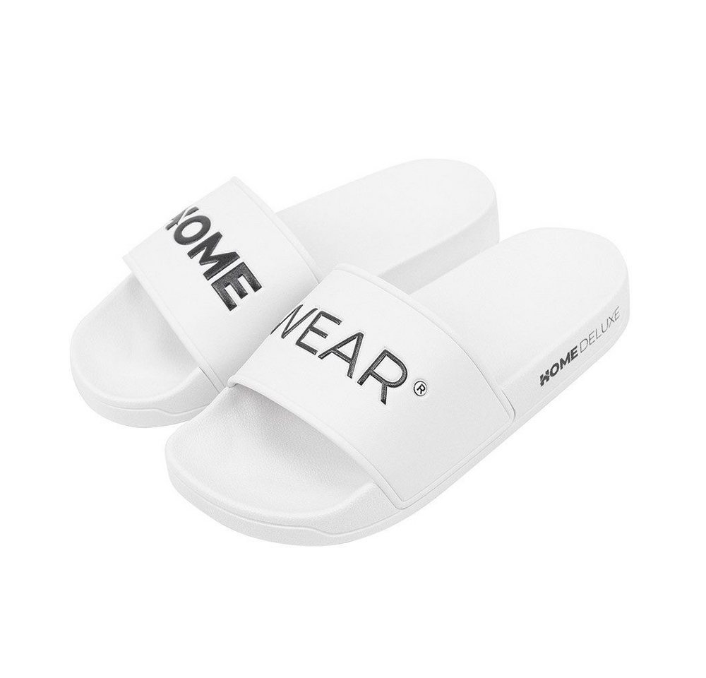 Home Deluxe Home Wear PVC Pantoletten SUN Pantolette Badeschuhe (weiß)