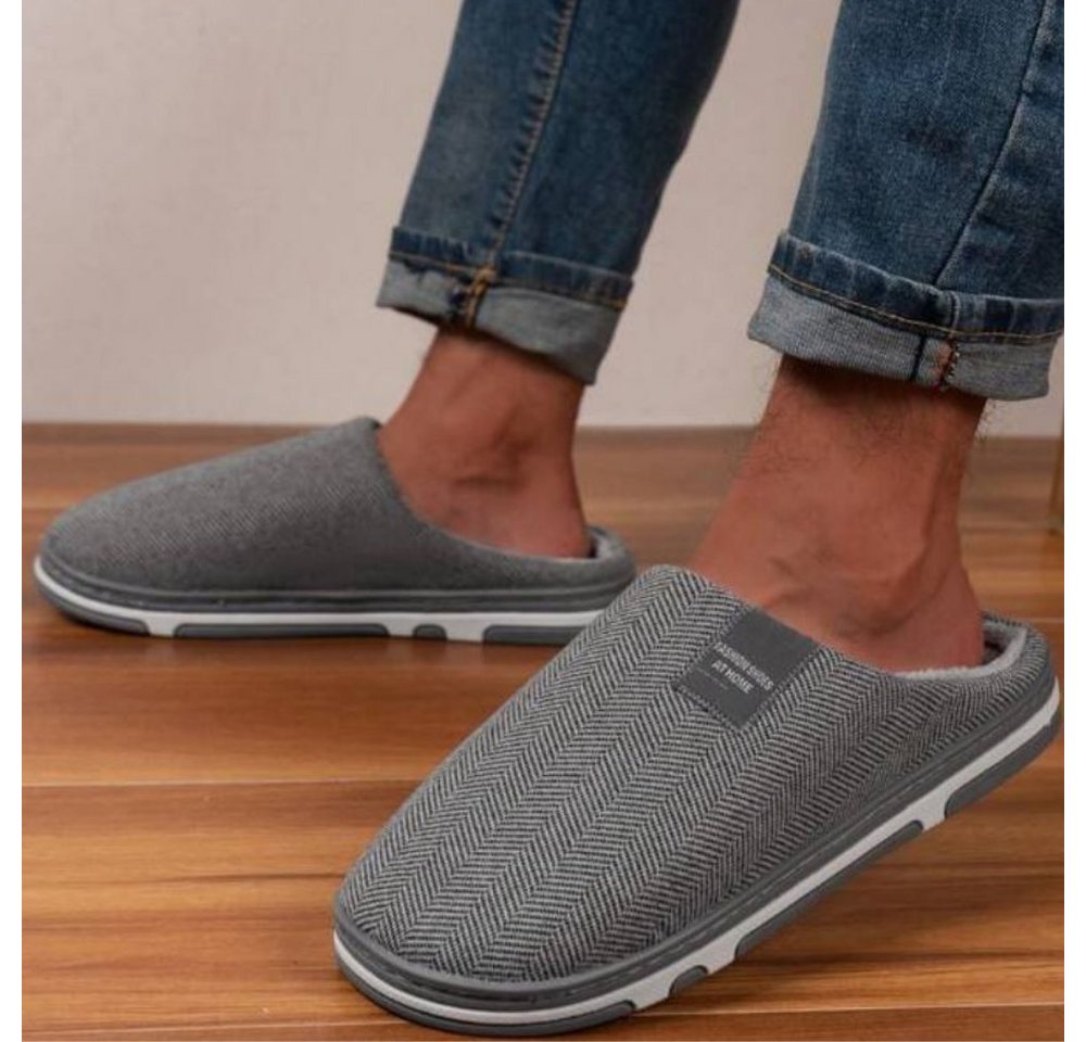 Home & Joy Lana Hausschuh (aus Baumwolle mit Memory-Foam Fußbett, weich & warm gefüttert, bequem) Pantoffeln Latschen Schlappen Slipper Pantoletten Winter rutschfest