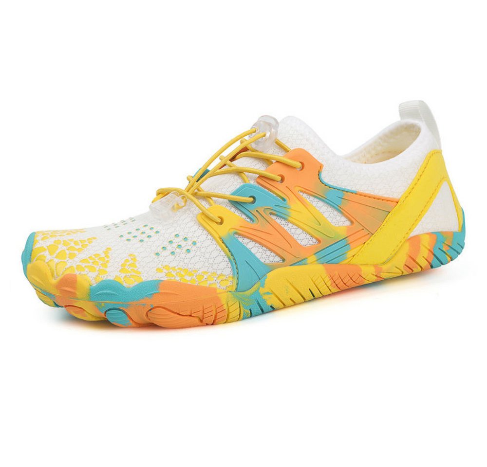 Home & Joy Sommer Barfuß - Badeschuh (3mm Sohlenstärke, Nullabsatz, bequem, leicht, atmungsaktiv, rutschfest) Barfuß-Schuhe Wasserschuhe Surfschuhe Schwimmschuhe Wasser-Sport (gelb)