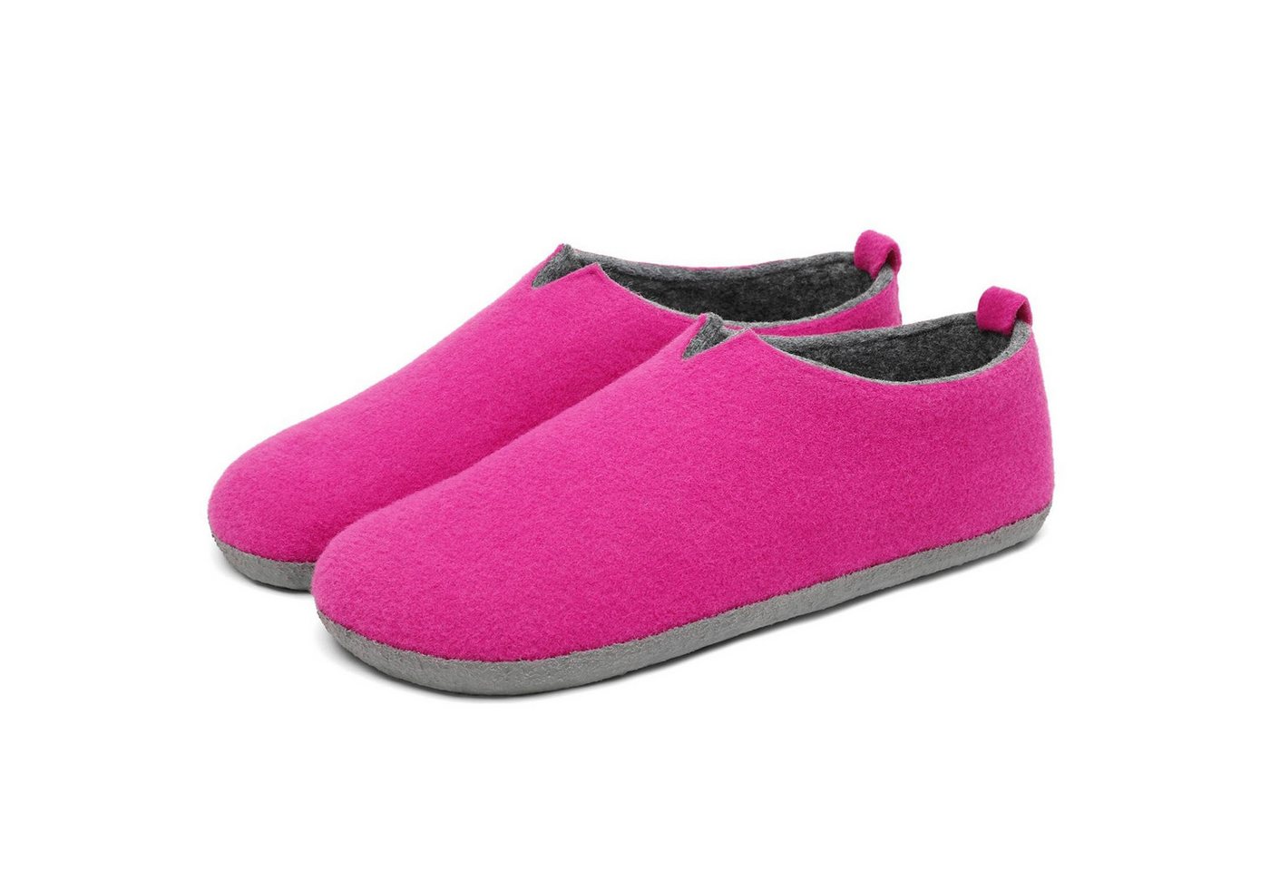 Home & Joy vegan & recycled Comfort Filz unisex Hausschuh (hohe Hüttenschuhe, Fußbett entnehmbar, weich & warm gefüttert, bequem) Pantoffeln Latschen Schlappen Slipper Pantoletten Winter rutschfest