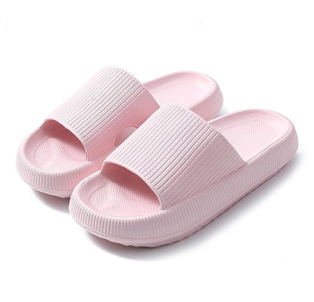 HoyoLee Hausschuhe EVA Super Weich Rutschfest Badeschuhe Schlappen Damen Rosa Hüttenschuhe Badeschuhe Herren Damen Slipper Schlappen Wolke rutschfeste Flip Flops