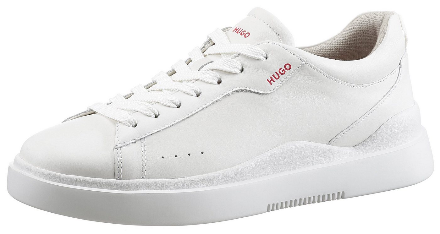 HUGO Blake_Tenn_It_N Sneaker im sportiven Look, Freizeitschuh, Halbschuh, Schnürschuh (weiß)