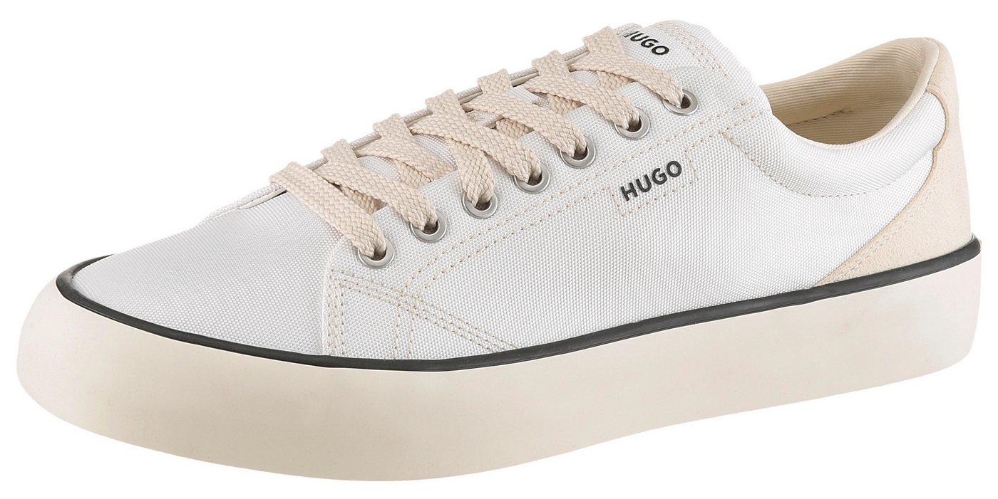HUGO Blue B-cross Sneaker Schnürschuh, Halbschuh, Plateausneaker mit gep. Schaftrand (beige)