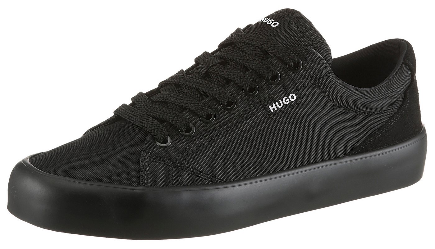 HUGO Blue B-cross Sneaker Schnürschuh, Halbschuh, Plateausneaker mit gep. Schaftrand (schwarz)