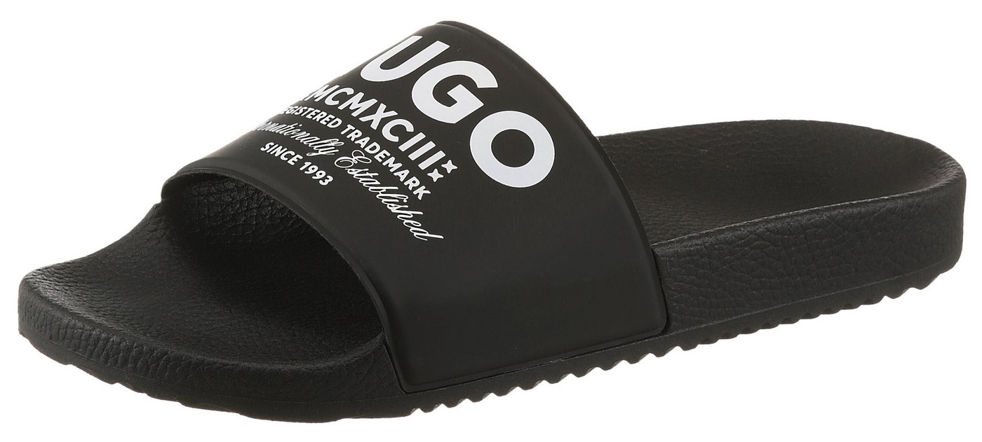 HUGO Blue Badepantolette Sommerschuh, Badelatschen, Pantolette, Strandschuh mit Logoschriftzug