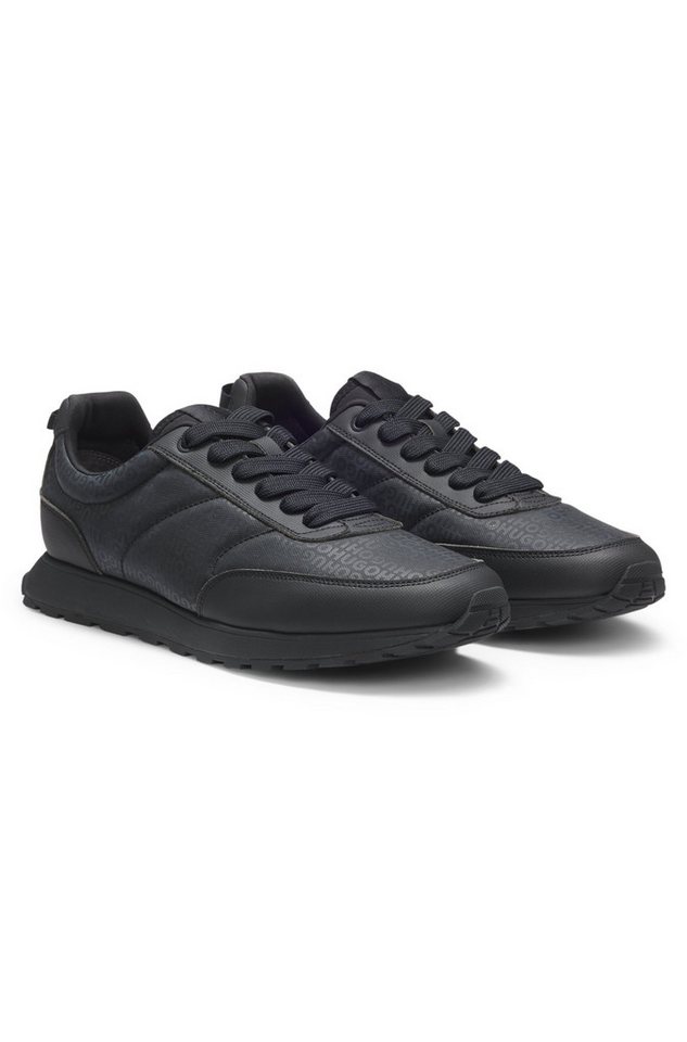 HUGO Icelin_runn Sneaker Schnürschuh, Halbschuh, Freizeitsneaker mit HUGO Allover Druck