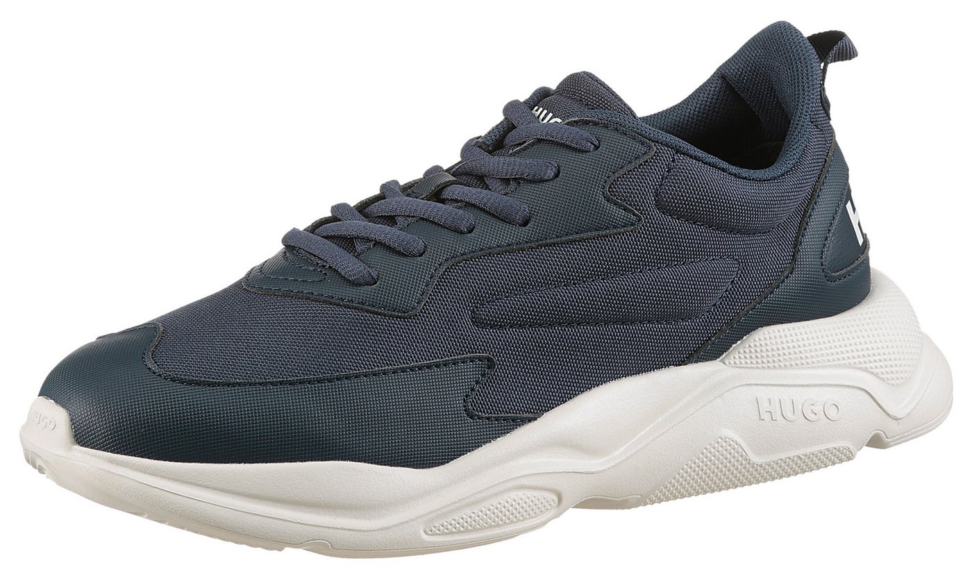 HUGO Leon Runn Sneaker, Halbschuh, Freizeitschuh, Schnürschuh, Logoschriftzug an der Ferse (blau)