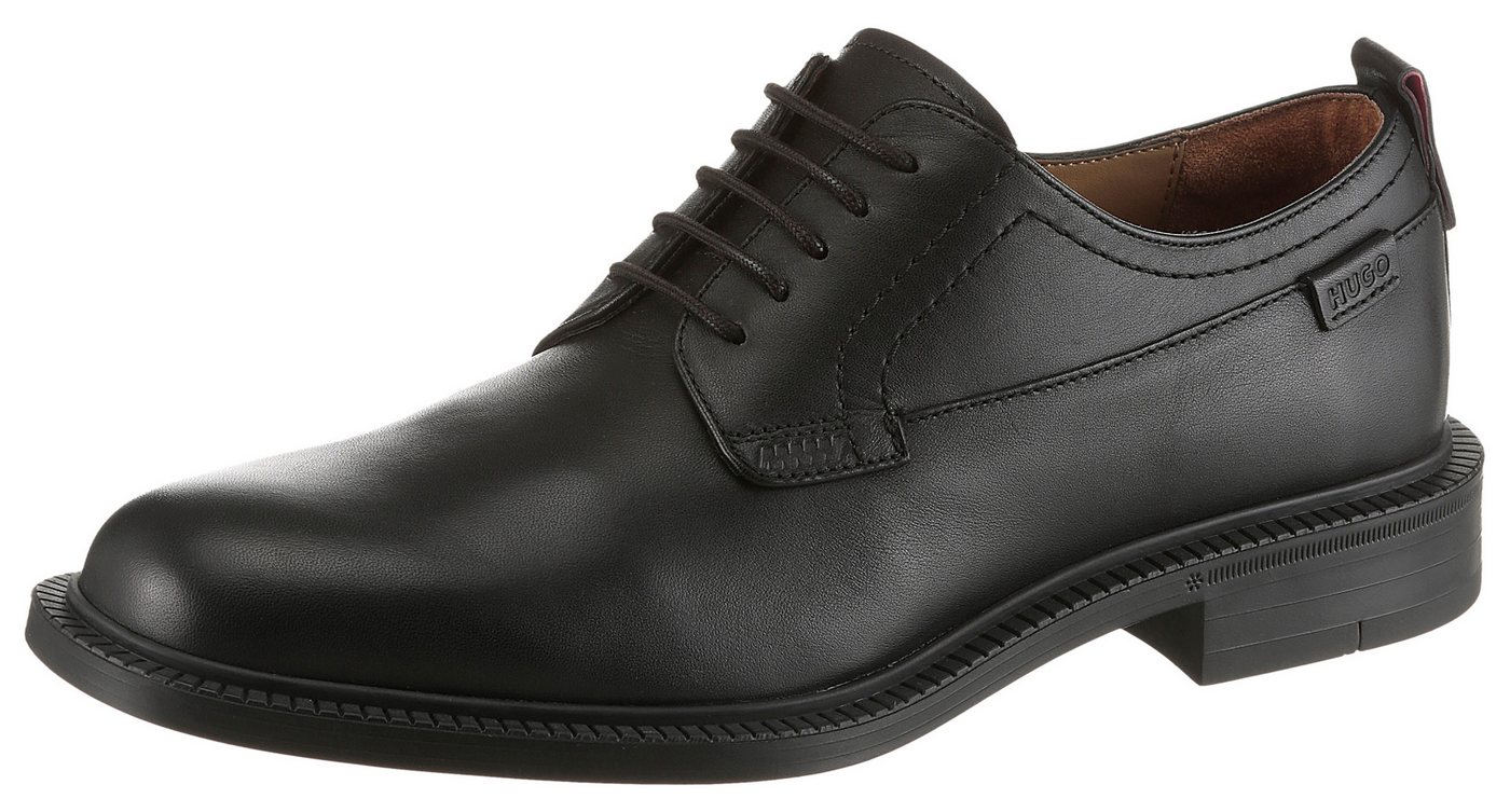 HUGO Lysander_derb Schnürschuh Derby Schnürer, Anzugschuh, Business-Halbschuh in eleganter Optik (schwarz)