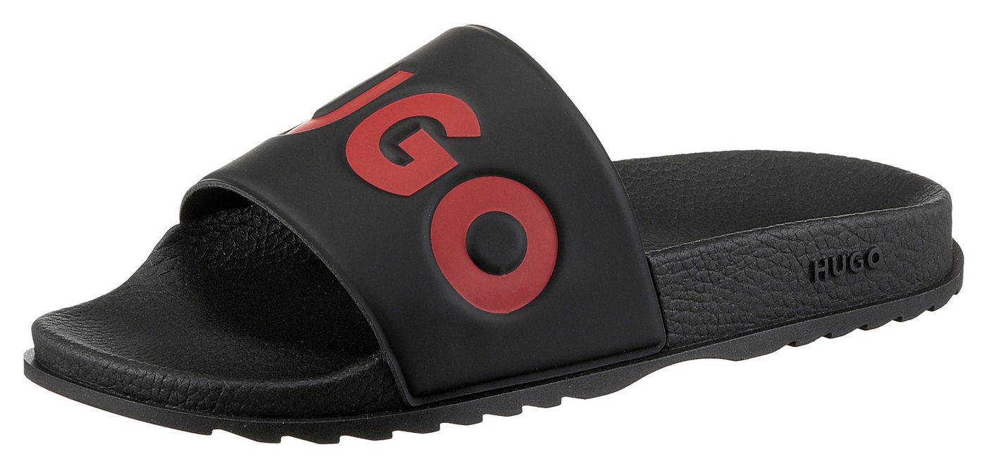 HUGO Match_It_Slid_rblg_N Badepantolette, Sommerschuh, Poolslides, Schlappen, mit HUGO-Logoschriftzug