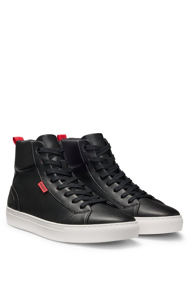 HUGO Morrie Hito Sneaker Schnürboots, Schnürstiefelette, High Top Sneaker mit Anziehlasche