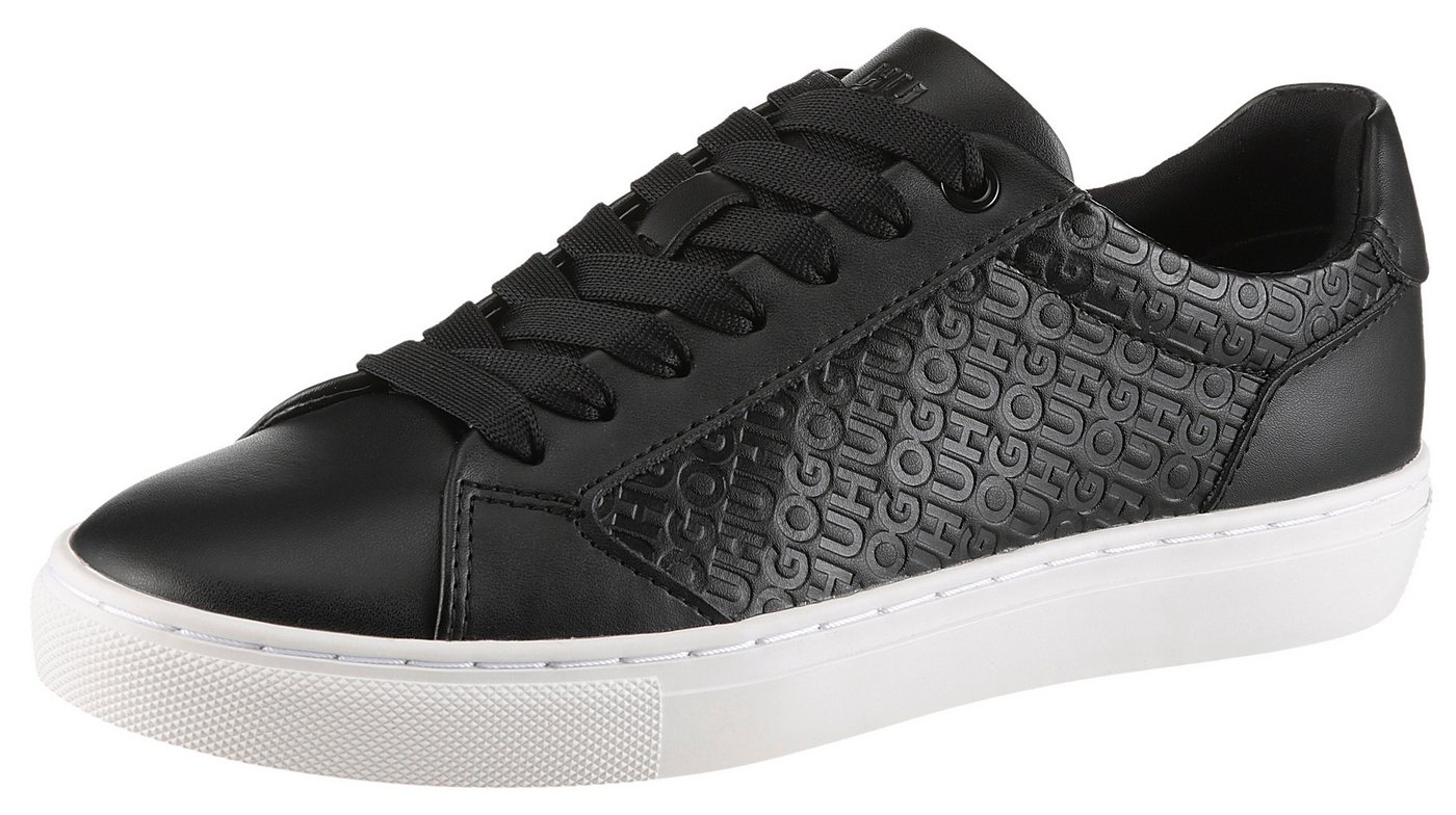 HUGO Morrie_Tenn Plateausneaker Schnürschuh, Halbschuh, Freizeitsneaker mit gepolstertem Schaftrand
