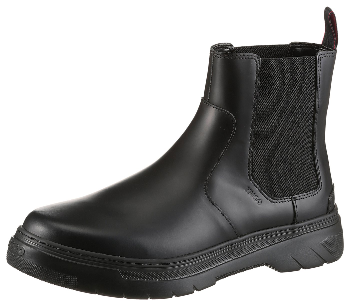 HUGO Urian_Cheb Chelseaboots Stiefelette, Schlupfboots, Casual Boots mit Stretcheinsatz