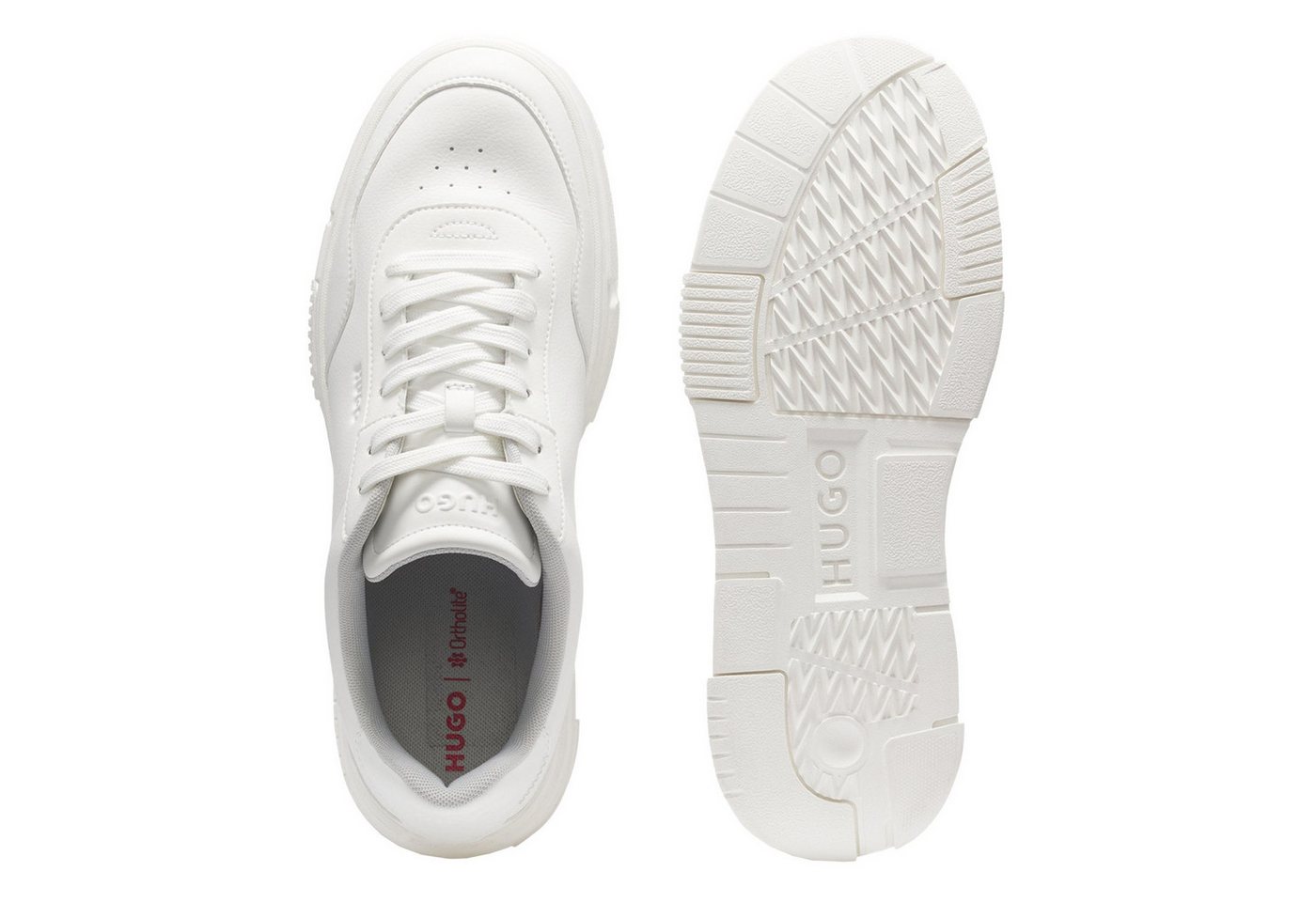 HUGO Yarrow tenn grpu Sneaker mit eingestanztem Markenschriftzug (weiß)