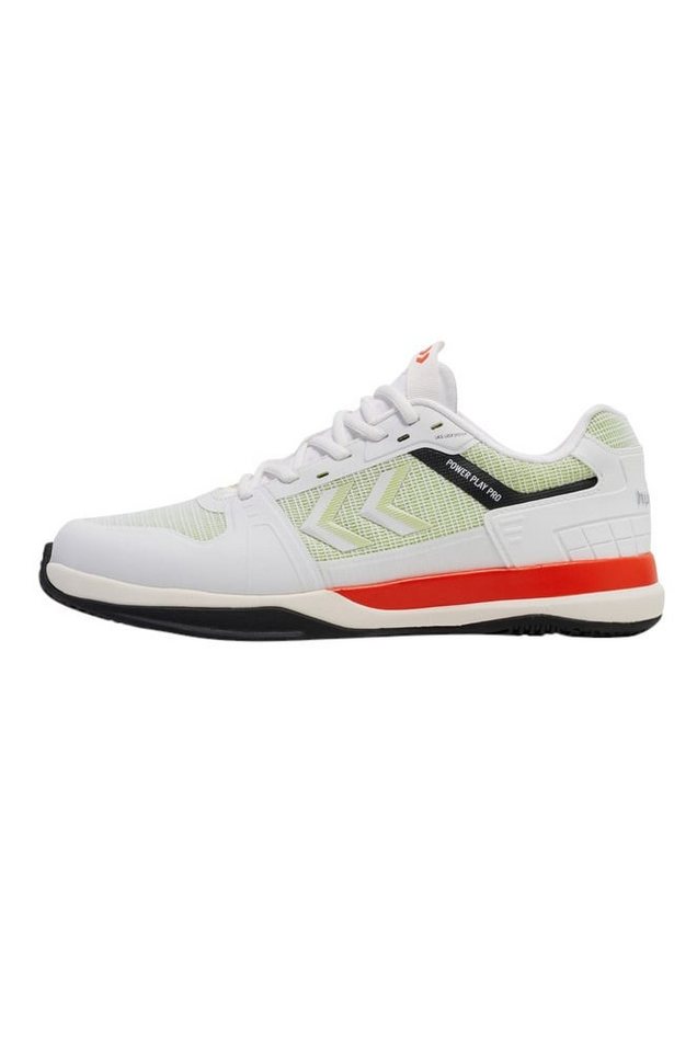 Hummel Hallen-Indoorschuhe Power Play Pro weiss/hellgrün/rot Herren Badmintonschuh