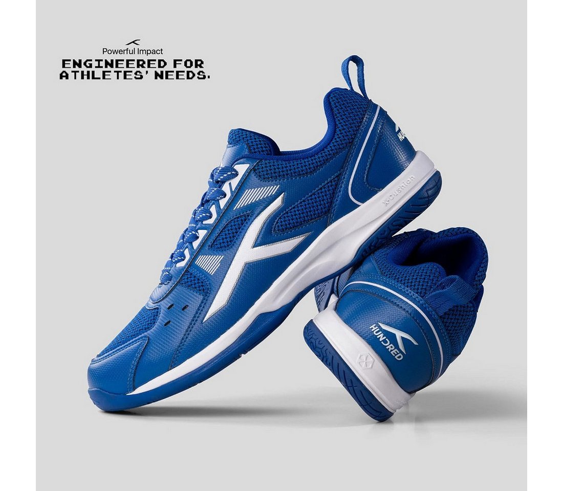 hundred Raze Non-Marking Professional, Indoor Sports Schuhe Badmintonschuh (Geeignet für Hallentennis/Squash/Tischtennis/Basketball & Padel, heal shoes toe lace up active sports badminton rubber sole) X-POLSTERSCHUTZ