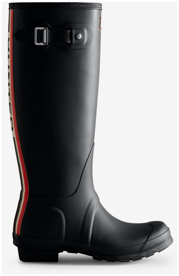 Hunter Original Tall Tri Colour Logo Boot Black Sneaker