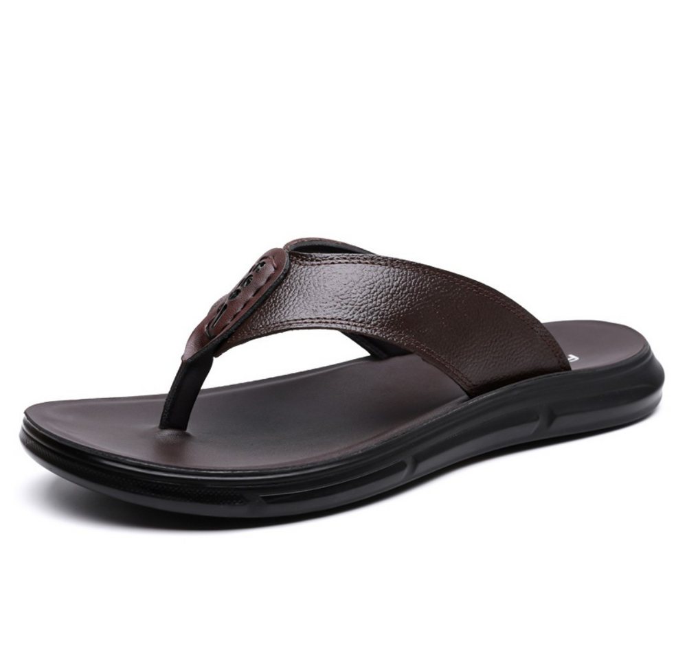 HUSK'SWARE Badepantolette (Herren Flip-Flops aus echtem Leder – Komfortabel) Leicht & Vielseitig für Alltag, Freizeit und Urlaub