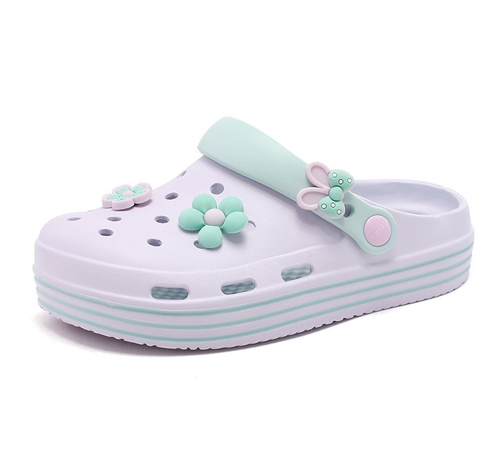 HUSK'SWARE Clog (Damen Blumen Clogs Sommer Freizeit) Leichte, atmungsaktive Clogs Rutschfeste Sandalen aus EVA-Material