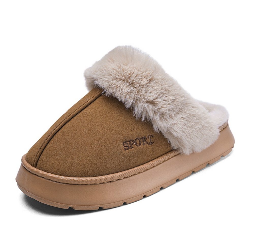 HUSK'SWARE Plüsch Hausschuhe (Bequem, warm und rutschfest, für Damen und Herren) Warme Baumwoll-Hausschuhe – Bequem, Rutschfest & Leicht