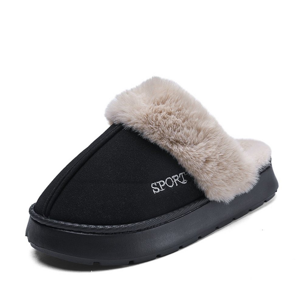 HUSK'SWARE Plüsch Hausschuhe (Bequem, warm und rutschfest, für Damen und Herren) Warme Baumwoll-Hausschuhe – Bequem, Rutschfest & Leicht