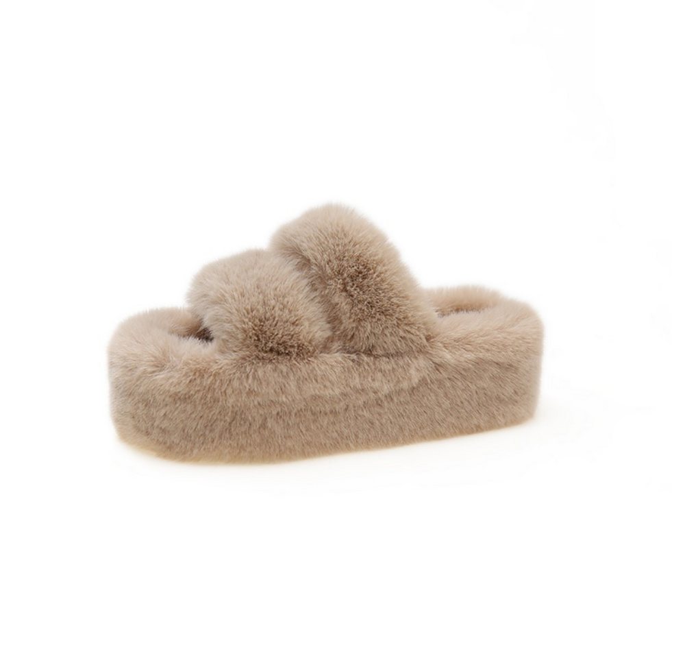 HUSK'SWARE Plüsch Hausschuhe Damen Hausschuhe mit Erhöhung – Bequeme Baumwoll-Pantoffeln