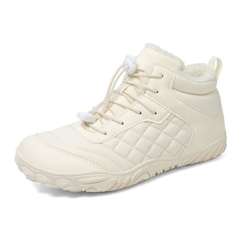 HUSK'SWARE Schneeschuhe (Warme Wanderschuhe, High-Top-Schuhe), efütterte Winterstiefel für Damen & Herrenr- ideal für kalte Tage (weiß)
