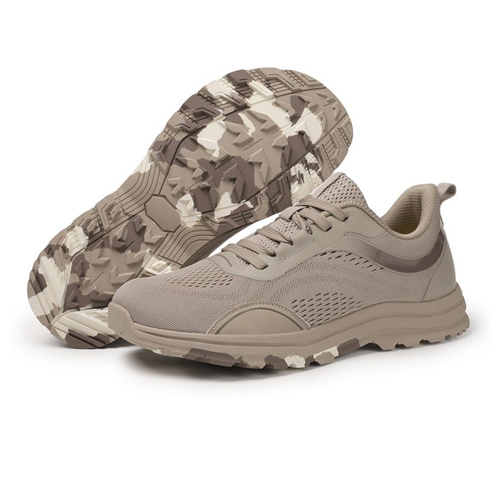 HUSK'SWARE Wanderschuh (Trekking Schuhe für breite Füße, rutschfest, stoßdämpfend, Trekking Schuhe für breite Füße, rutschfest, stoßdämpfend) Herren Wanderschuhe Breit Zehenbox Outdoor Trekkingschuhe (Aprikose)